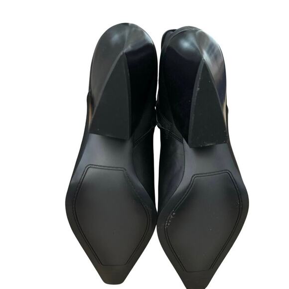 Franco Sarto New Black Leather Piinted Toe Amber Booties Size 10 - Picture 11 of 14